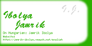 ibolya jamrik business card